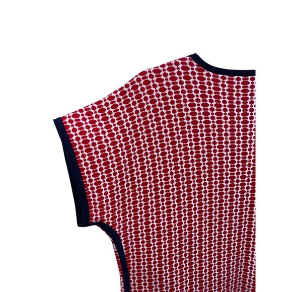 Pendleton Womens Open Front Red & White Cardigan Jacket M Cotton - Picture 6 of 7